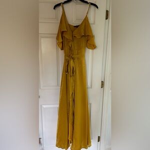 Lulu’s golden yellow wrap dress size L